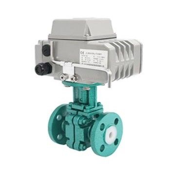 Válvula eléctrica de bolas de fluoruro anticorrosiva resistente al desgaste a altas temperaturas