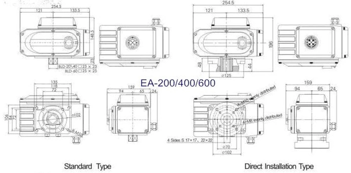 Actuador de control electrónico inteligente con conexión de hilos IP67 Actuador eléctrico inteligente 1