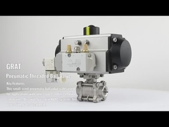 Sello metálico V muesca válvula de bola neumática de acero inoxidable de alta presión