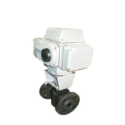 Dn100 Pn16 WCB Flange Actuador eléctrico a prueba de explosión de acero inoxidable Exd II Bt4
