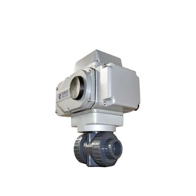 50 mm 12V 3 pulgadas de plástico UPVC válvula de bola eléctrica motorizada válvula de bola actuador