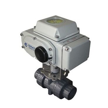 IP67 DC24V Dn50 válvula eléctrica de bolas CPVC con señal de retroalimentación encendida y apagada